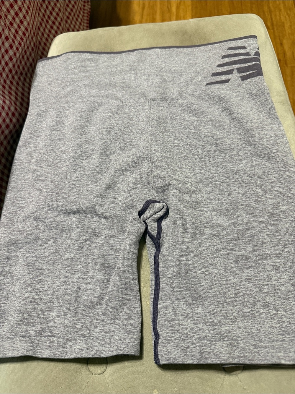 New Balance Heather Lavender Bike Shorts, Size Large